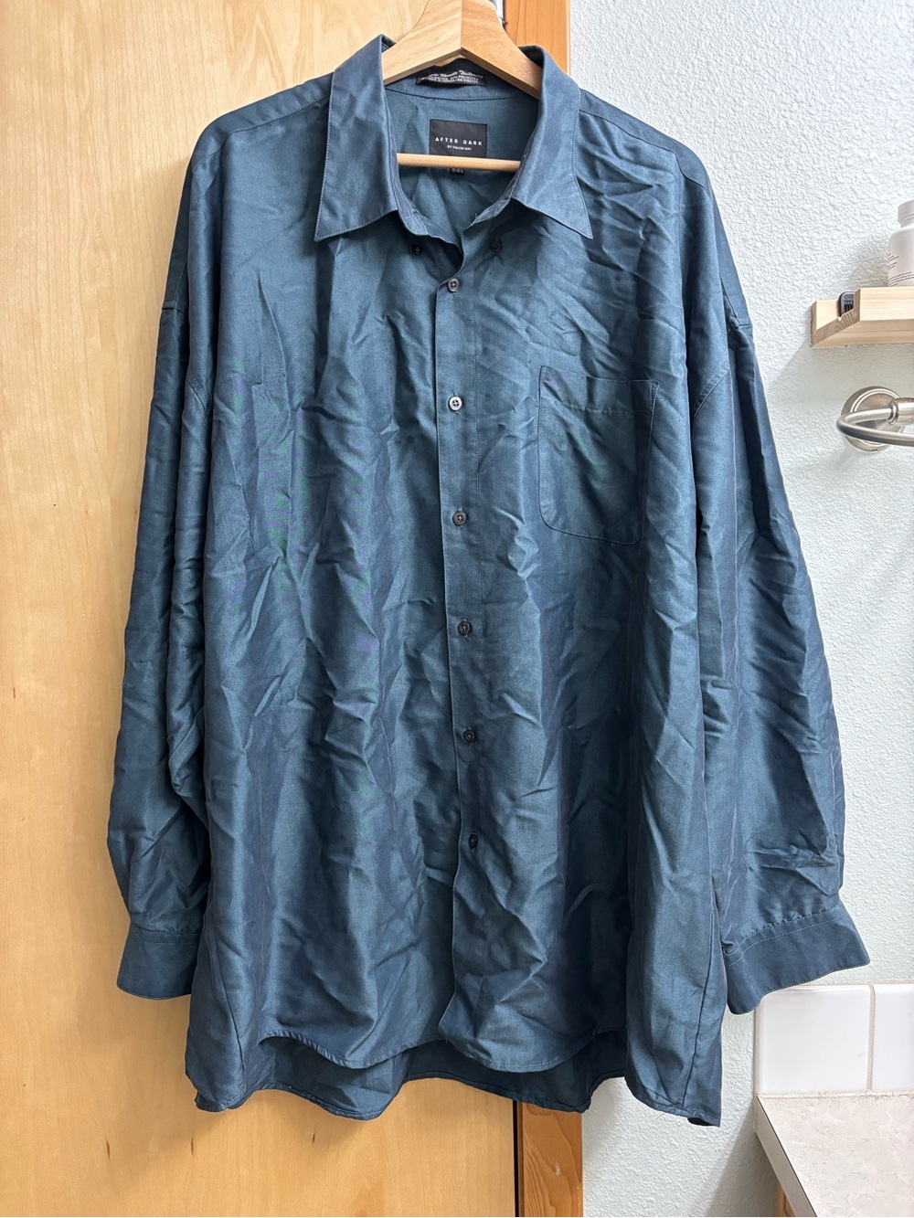 After Dark by Falcon Bay Men's Deep Teal Long-Sleeve Button-Up Shirt